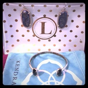 Kendra Scott royal blue Earrings and bracelet